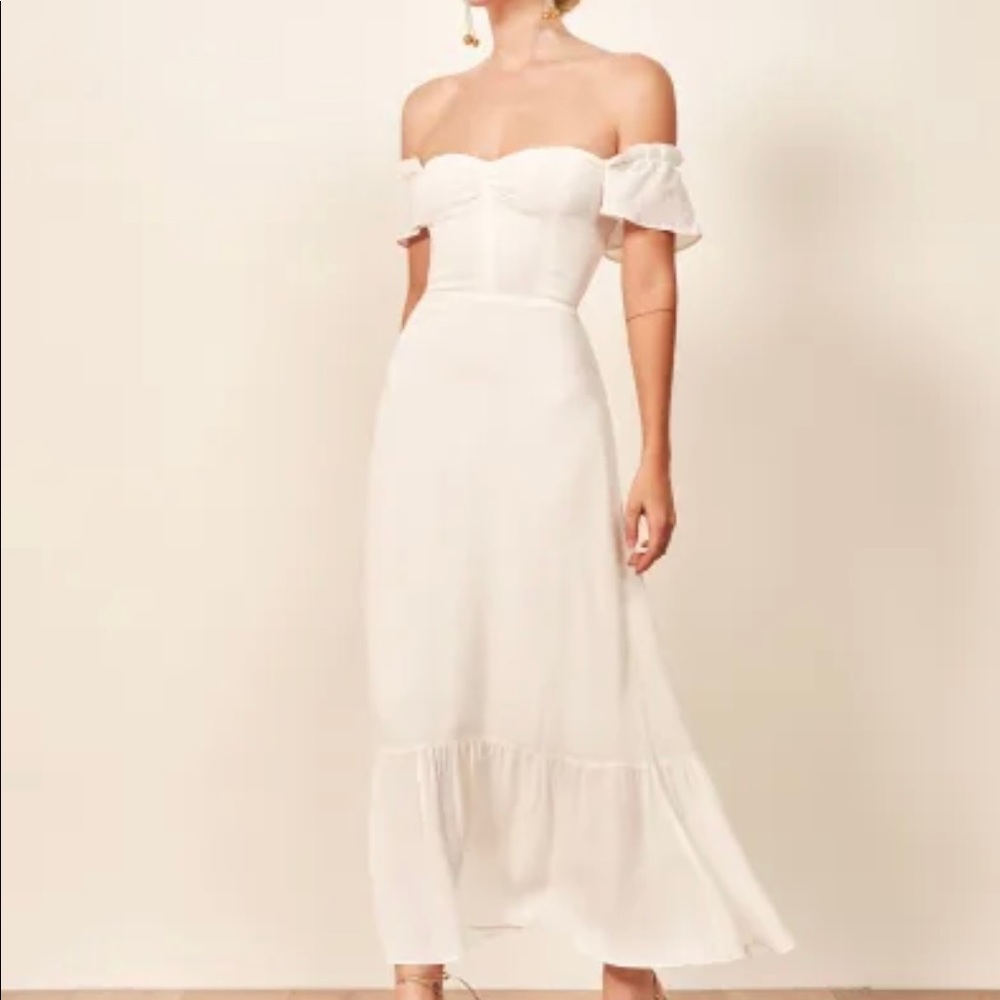 REFORMATION ivory “butterfly” wedding dress SMALL 4